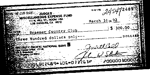 front of check